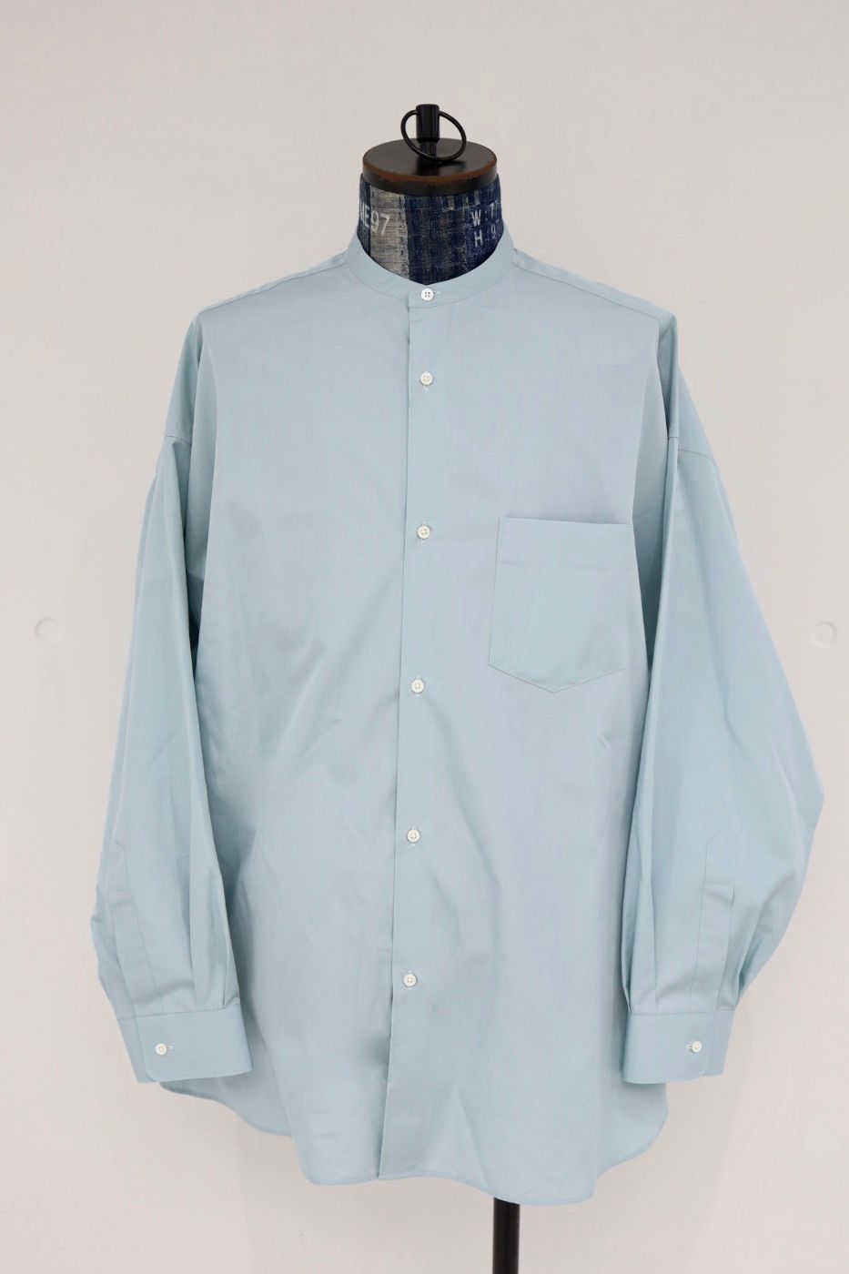 グラフペーパー 26SS ALUMO for GP L/S Oversized Band Collar Shirt(GM261-50223) SMOKE BLUE☆1月31日(土)発売！