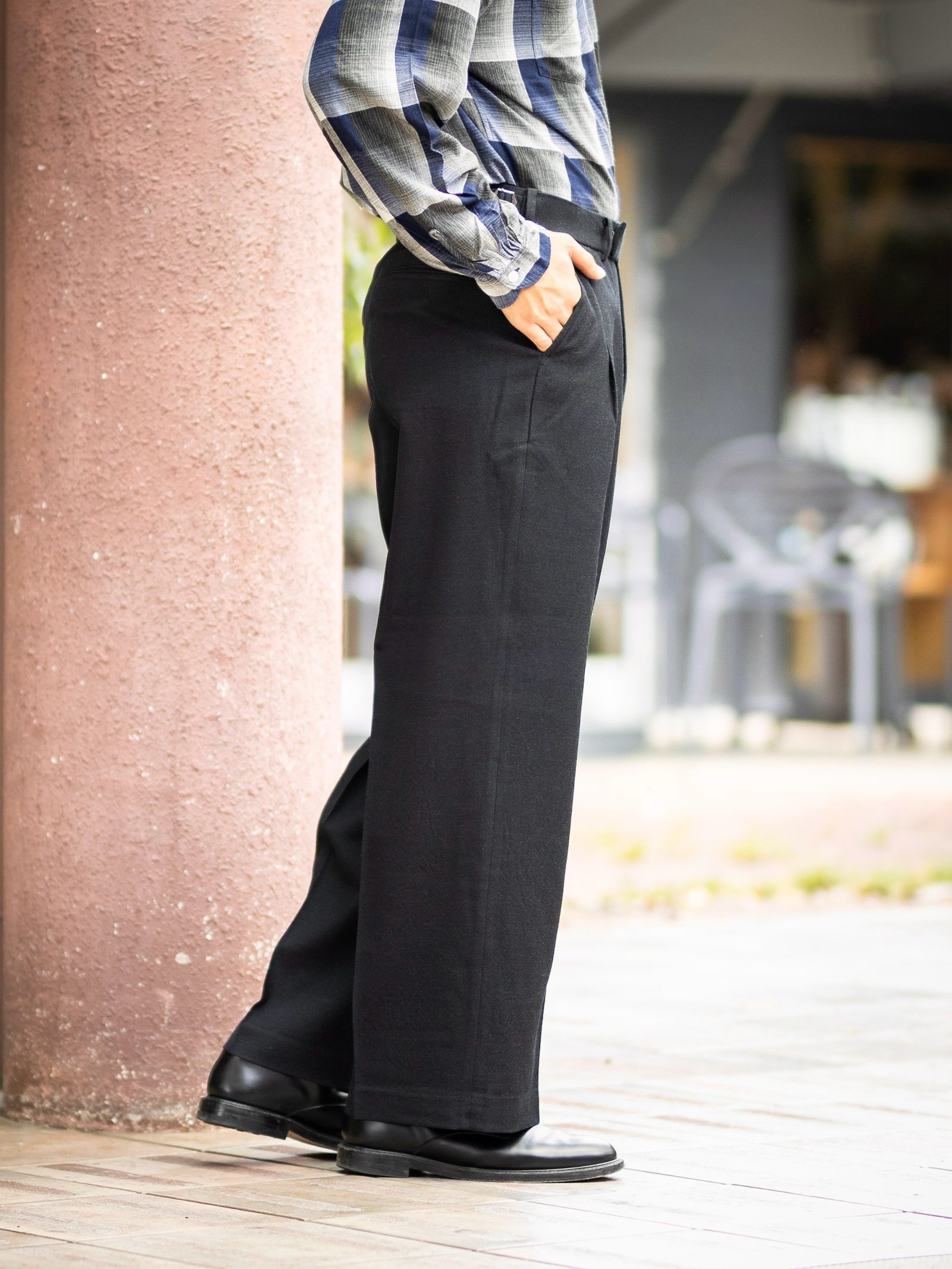 marka SINGLE PLEAT WIDE TROUSERS MARKスタイル