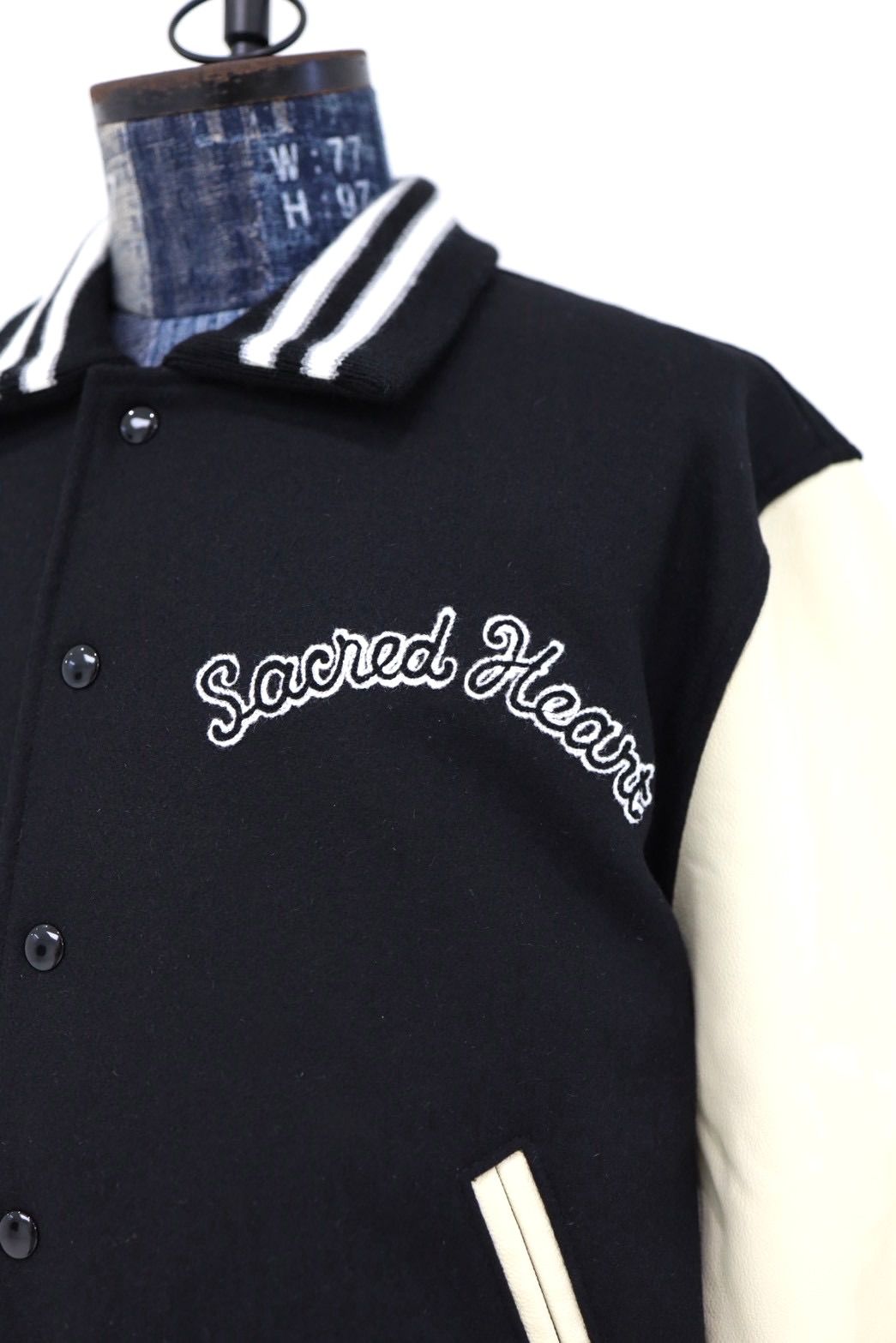 セントマイケル 26AW Sared Heart GB_VARSITY JKT(SM-MK1-0000-C32)BLACK+WHITE