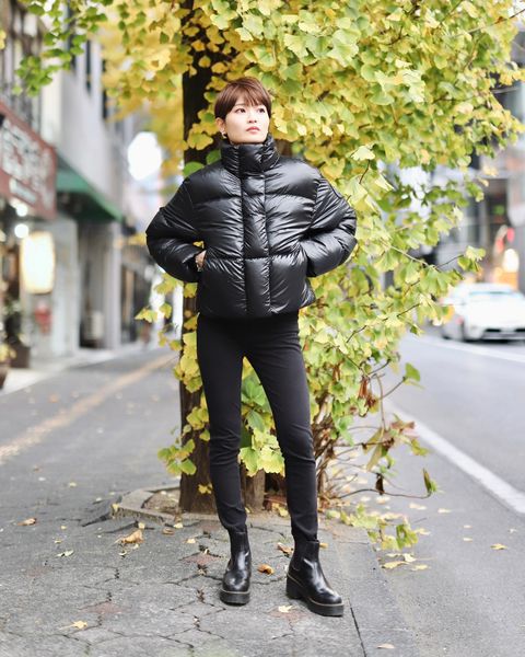 CANADA GOOSE 新作CYPRESS CROPPED PUFFER BLACK LABEL style.2023.12.7
