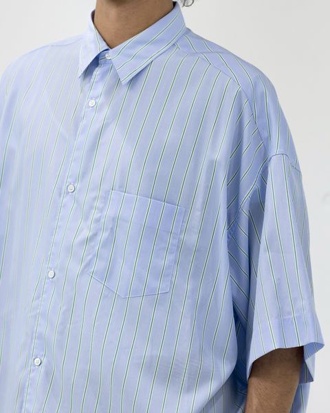 グラフペーパー  SIDOGRAS S/S Oversized Regular Collar Shirt (GREEN STRIPE) 6月6日(土)新作発売！