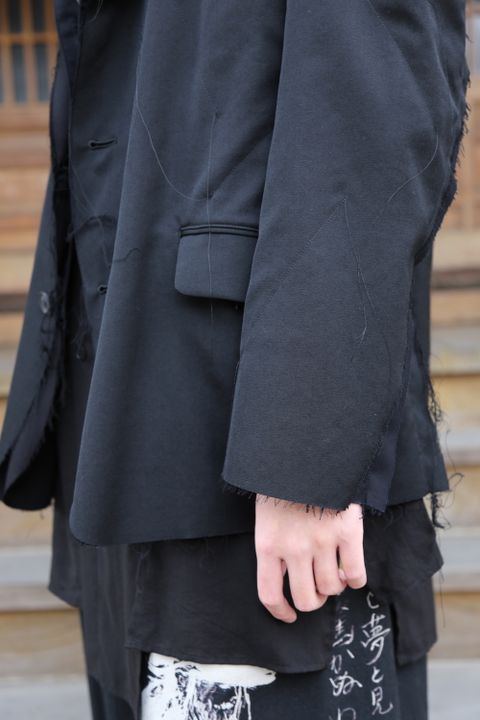 Yohji Yamamoto pour Homme 2020AW 新作 M-3BS 重ねST止レイヤードジャケット(HR-J10-802)style.2020.11.23.