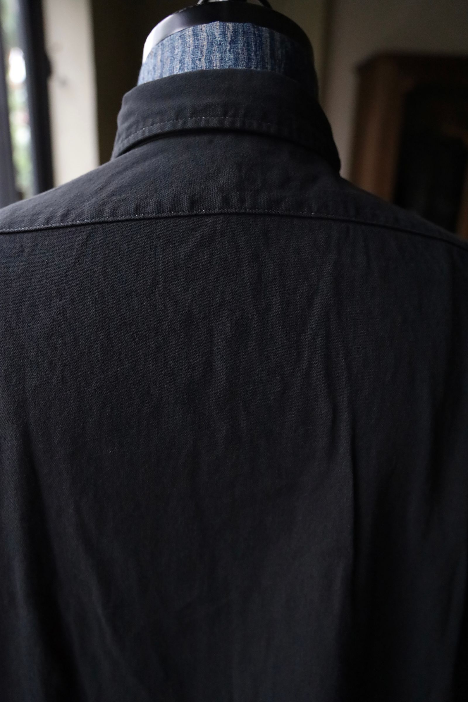 ファウンダ 25AW BLACK DYED DENIM SHIRT (015FD252023)BLACK