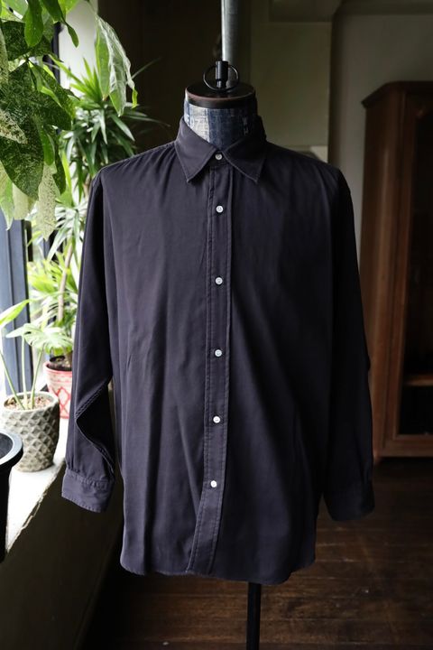 アプレッセ 2025 STYLE2 Double Weave Twill Regular Collar Shirt(25AAP-02-10)BLACK☆9月27日(土)発売！