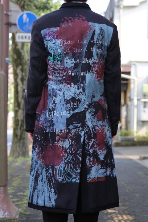 Yohji Yamamoto pour Homme 2020AW K-メッセージ刺繍ジャケットstyle.2020.9.9.