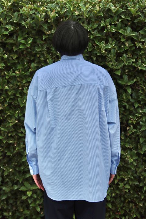 Thomas Mason for Graphpaper L/S Oversized Regular Collar Shirt style.2022.11.26