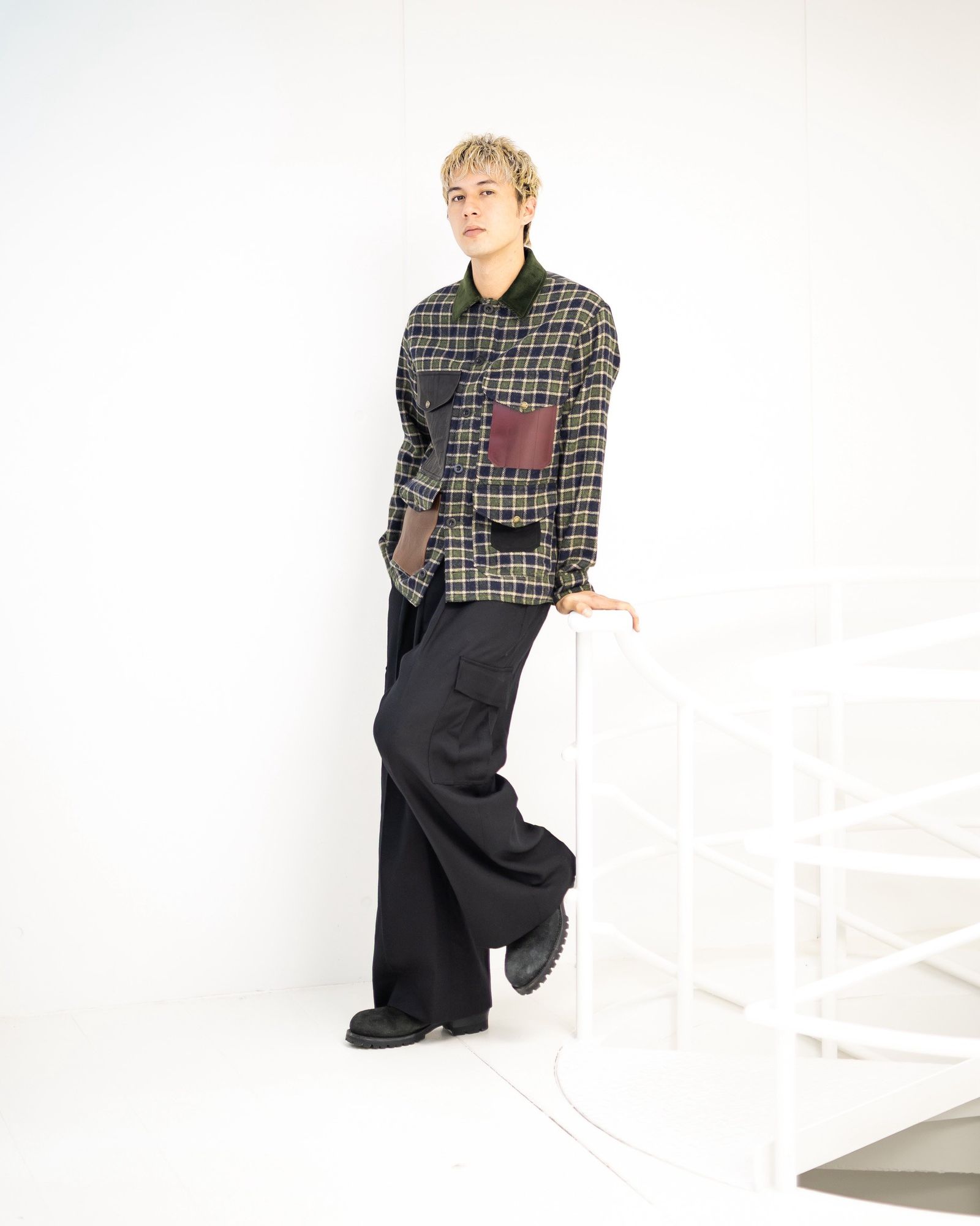 JUNYA WATANABE MAN FILSON Wネーム ウールナイロンチェックレザージャケット 11月1日(土)新作発売！