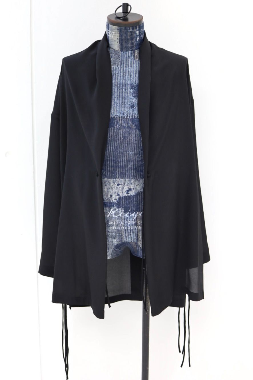 Yohji Yamamoto 釈迦釦付きストールジャケット (HK-J17-441)BLACK☆3月18日発売！