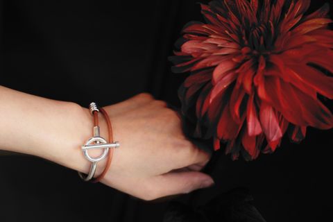 XOLO JEWELRY ショロジュエリー / Toggle Double Leather Bracelet(XOLB001)CAMEL