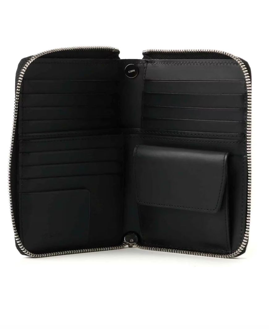 ヨウジヤマモト24SS THICK NATURAL FASTENER WALLET S(HS-A01-763-1)BLACK