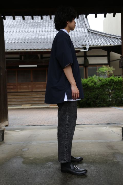 COMME des GARCONS HOMME HOMMEエステルナイロンツイルポケット半袖シャツ(HG-T020-051) style. 2021.05.17.