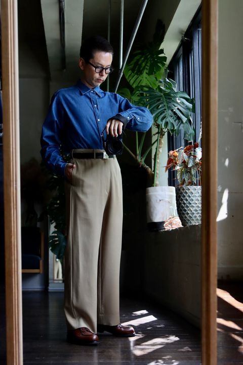 A.PRESSE Vintage Wool Trousersスタイル