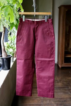 ファウンダ 25AW TWILL PANTS(015FD252006)BORDEAUX