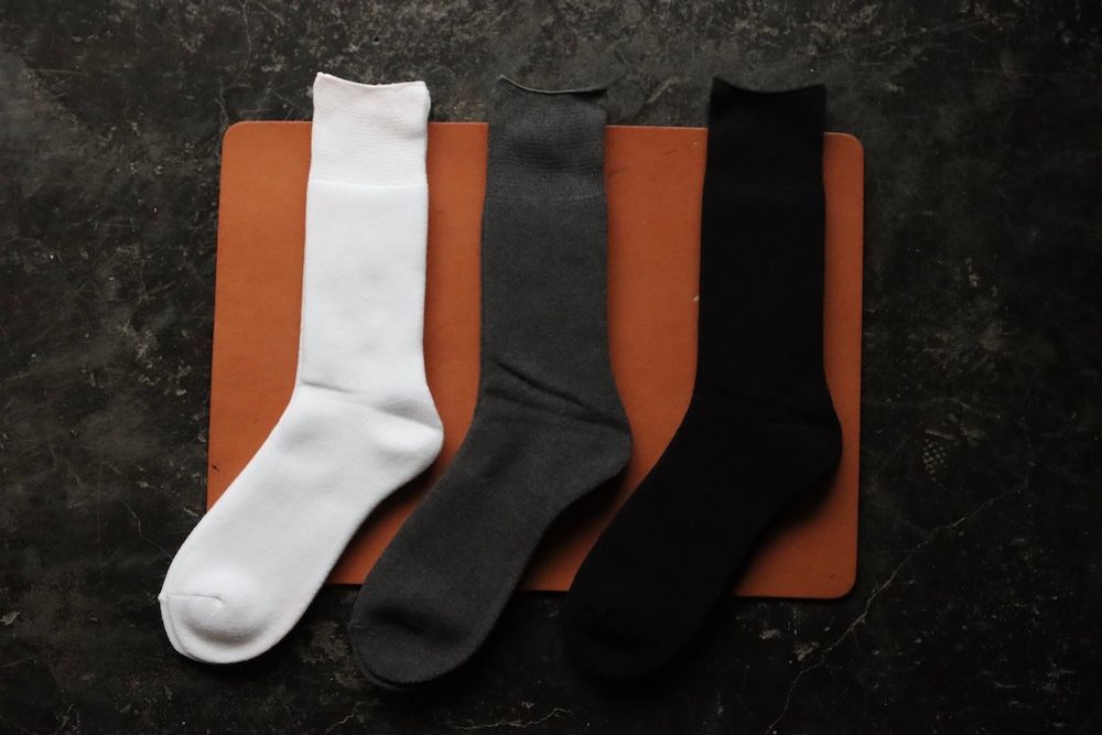 グラフペーパー 3パックソックス Graphpaper 3-Pack Socks (MONOTONE)