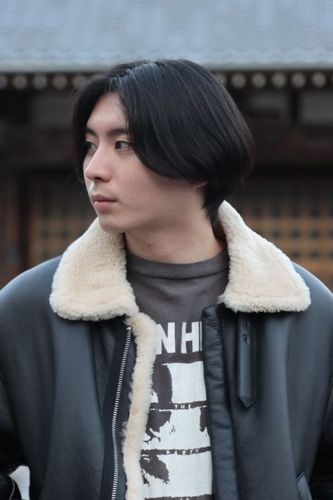 YOKE DETACHABLE COLLAR BOMBER JACKET style.2021.10.17.