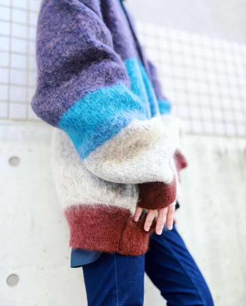 YOKE 新作MOHAIR BORDER CARDIGAN style.2023.9.3