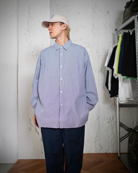 FreshService SPOT CORPORATE UNIFORM L/S SHIRT(BLUE STRIPE) style 2024.6.28
