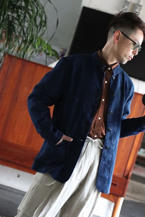 Ets.MATERIAUX 22SS French work jacket"BLUE"style.