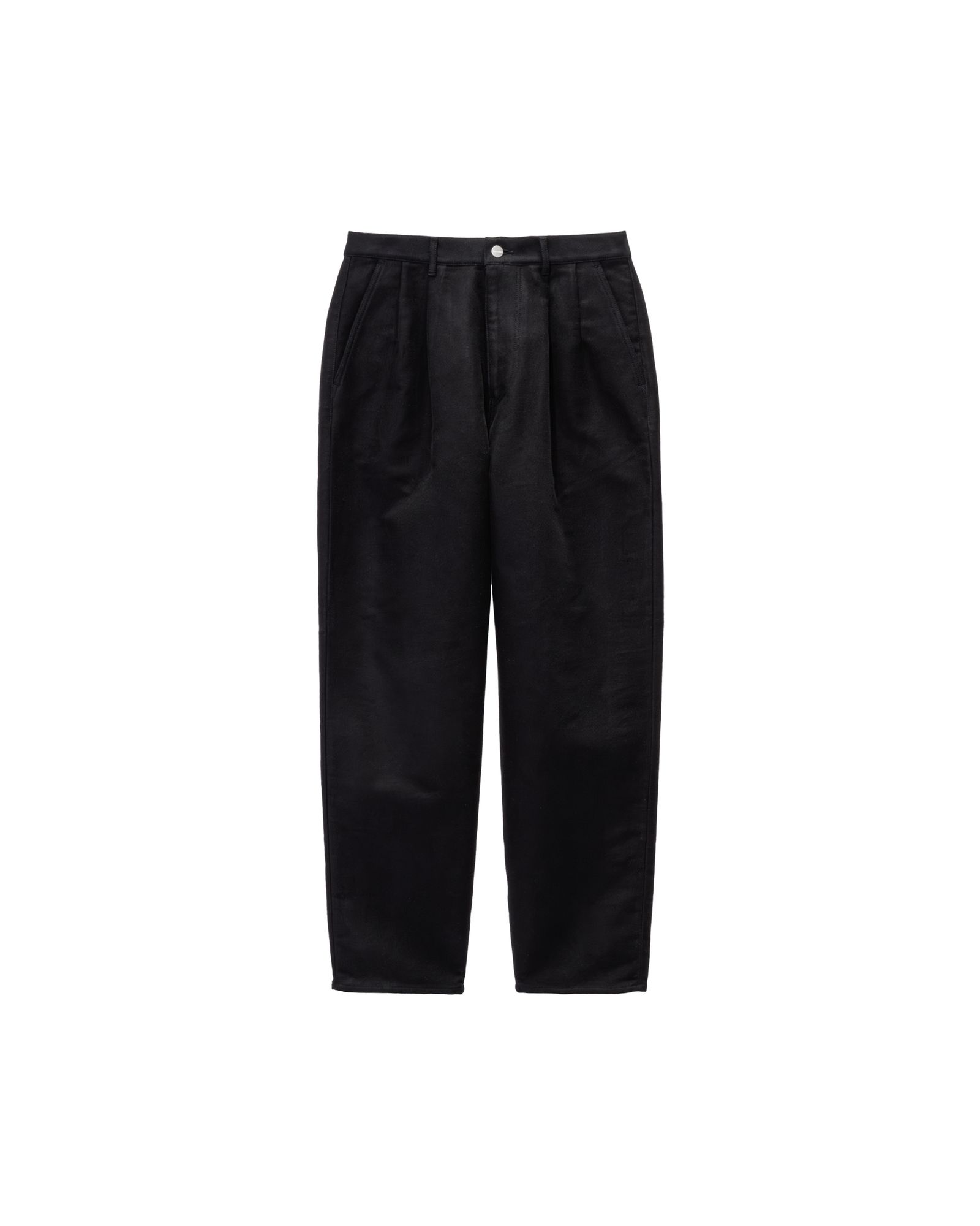 グラフペーパー Cotton Double Serge Two Tuck Tapered Pants(GM263-40451)BLACK☆8月8日(土)発売！