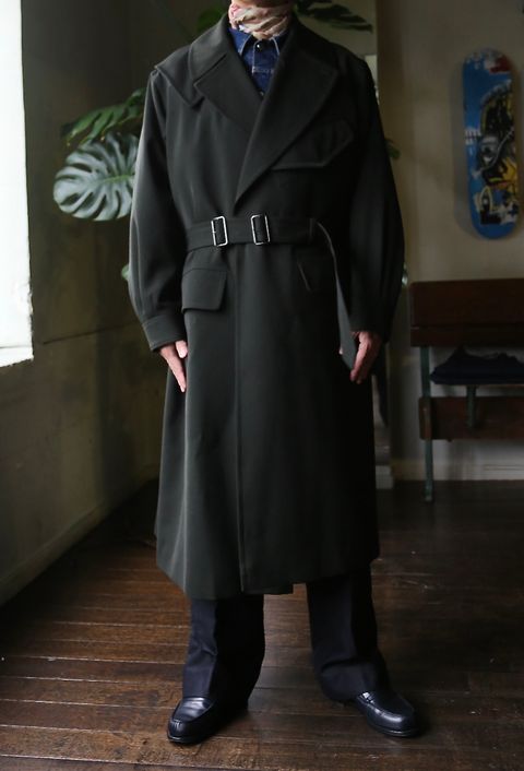 blurhms Wool Surge Motorcycle Coat "KHAKI GREY"style.8.13.