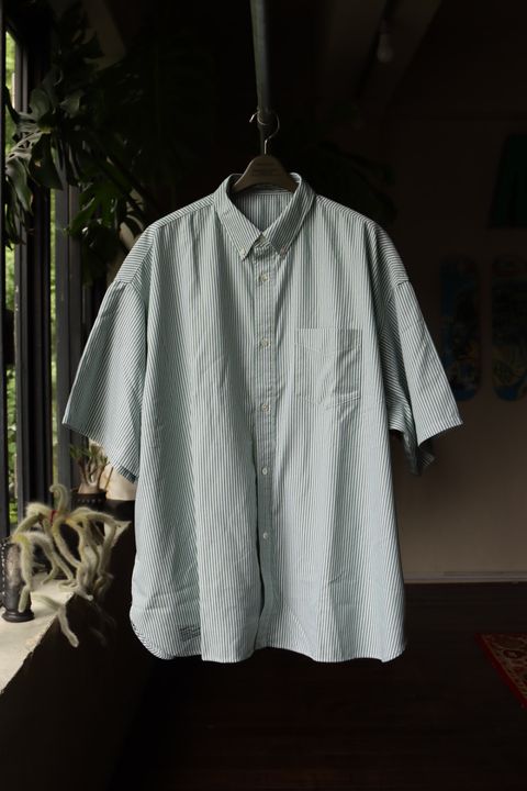 フレッシュサービス DRY OXFORD CORPORATE S/S B.D. SHIRT(FSC251-50004B)GREEN STRIPE