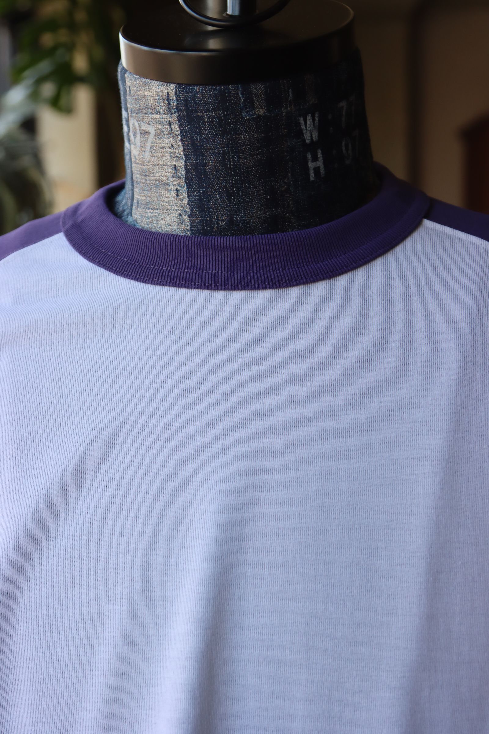 S.F.C 24SS エスエフシー RAGLAN BASEBALL TEE(SFCSS24CS12)White/Purple