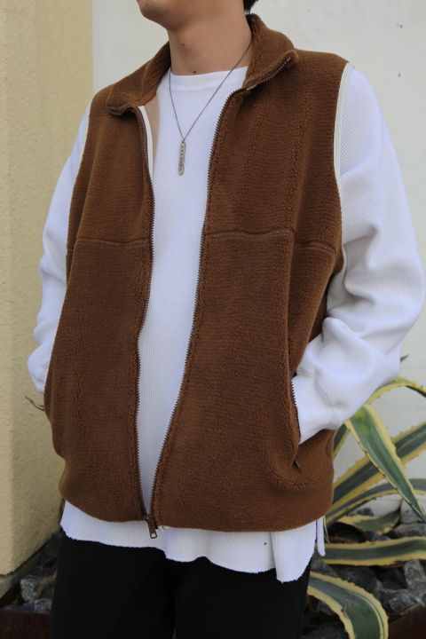 Graphpaper 新作Wool Boa Zip-Up Vest style.2020.9.27.