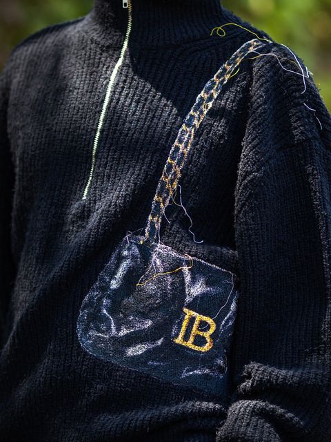 doublet TROMPE L’OEIL EMBROIDERY HALF ZIP KNIT  MARKスタイル