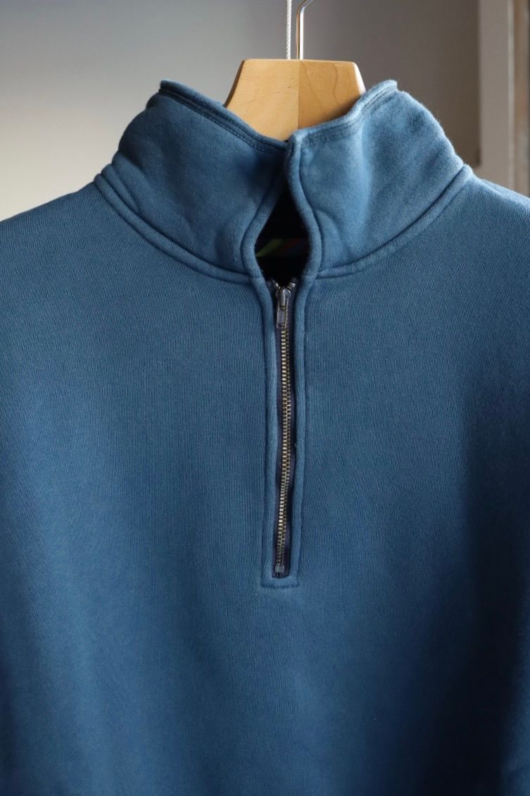 イズネス 25AW PIGMENT DYED ZIP SWEATSHIRT(25AW_08_1007AWCS04)NAVY☆新作発売！