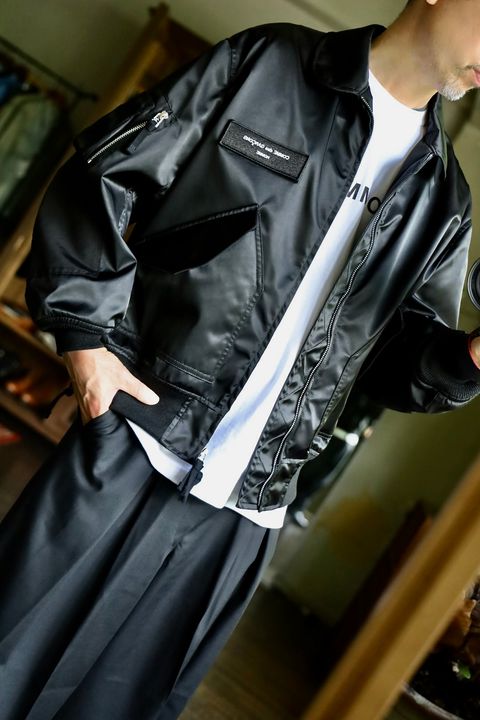 COMME des GARCONS HOMMEナイロンツイルミリタリージャケットスタイル.2024.8.3.