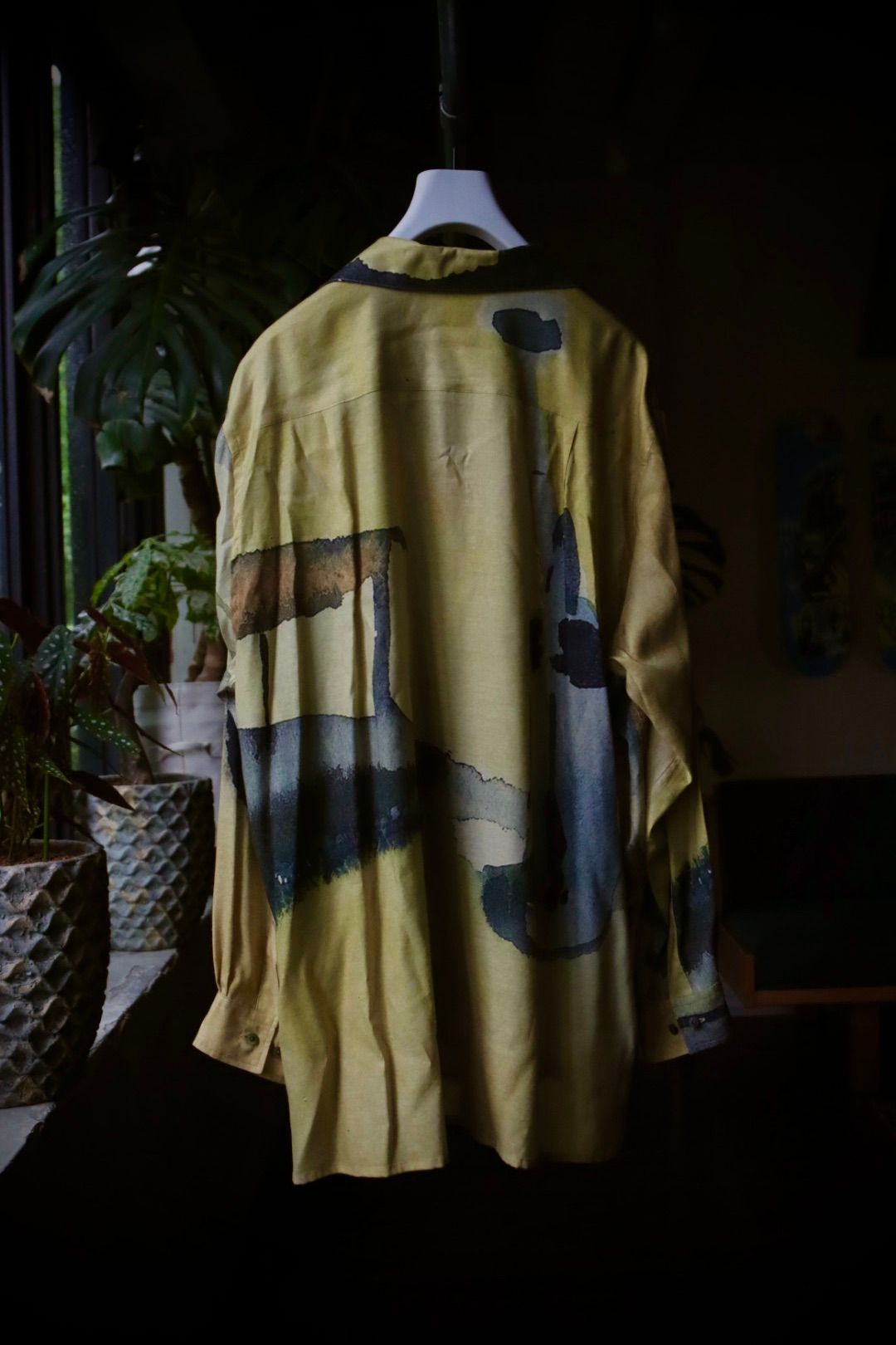 ヨーク23AW PRINTED OPEN COLLAR SHIRT (YK23FW0556SH) YELLOW★7月8日(土)発売！