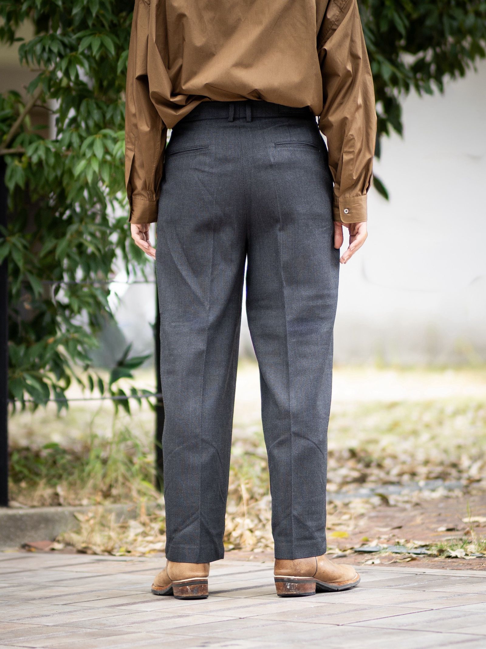 マーカ 26AW SINGLE PLEAT WIDE TROUSERS(M26C10PT02C) GRAY BIRD’S-EYE☆新作発売！