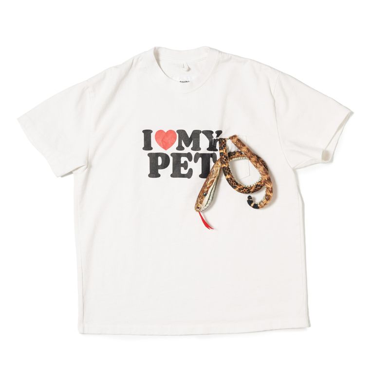 【関税込み】doublet ホワイト SD Card Tシャツ doublet - doublet 25AW I LOVE MY PET T-SHIRT (25AW37CS399