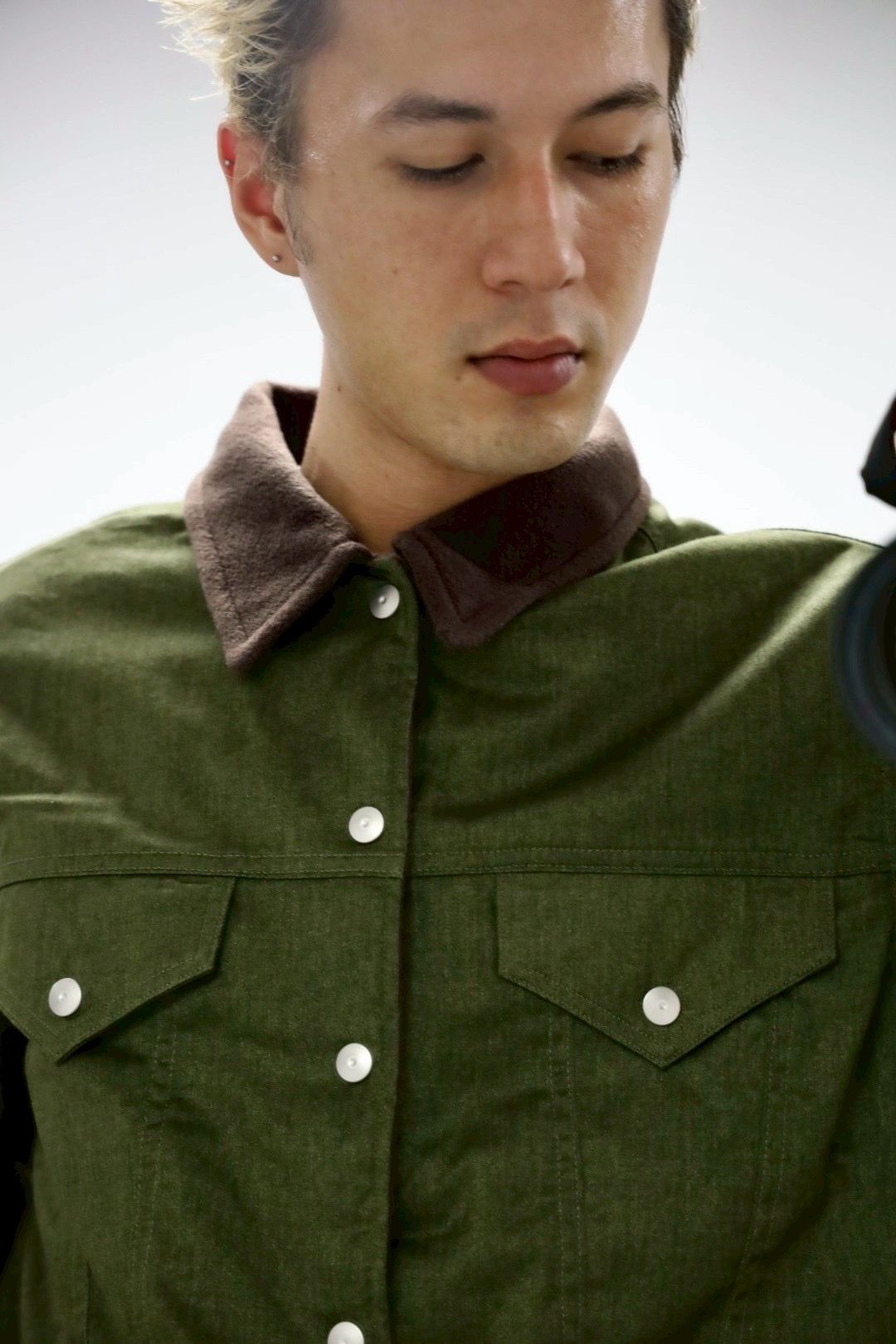 ファウンダ 25AW COLOR DENIM JACKET(015FD252017)KHAKI☆新作発売！