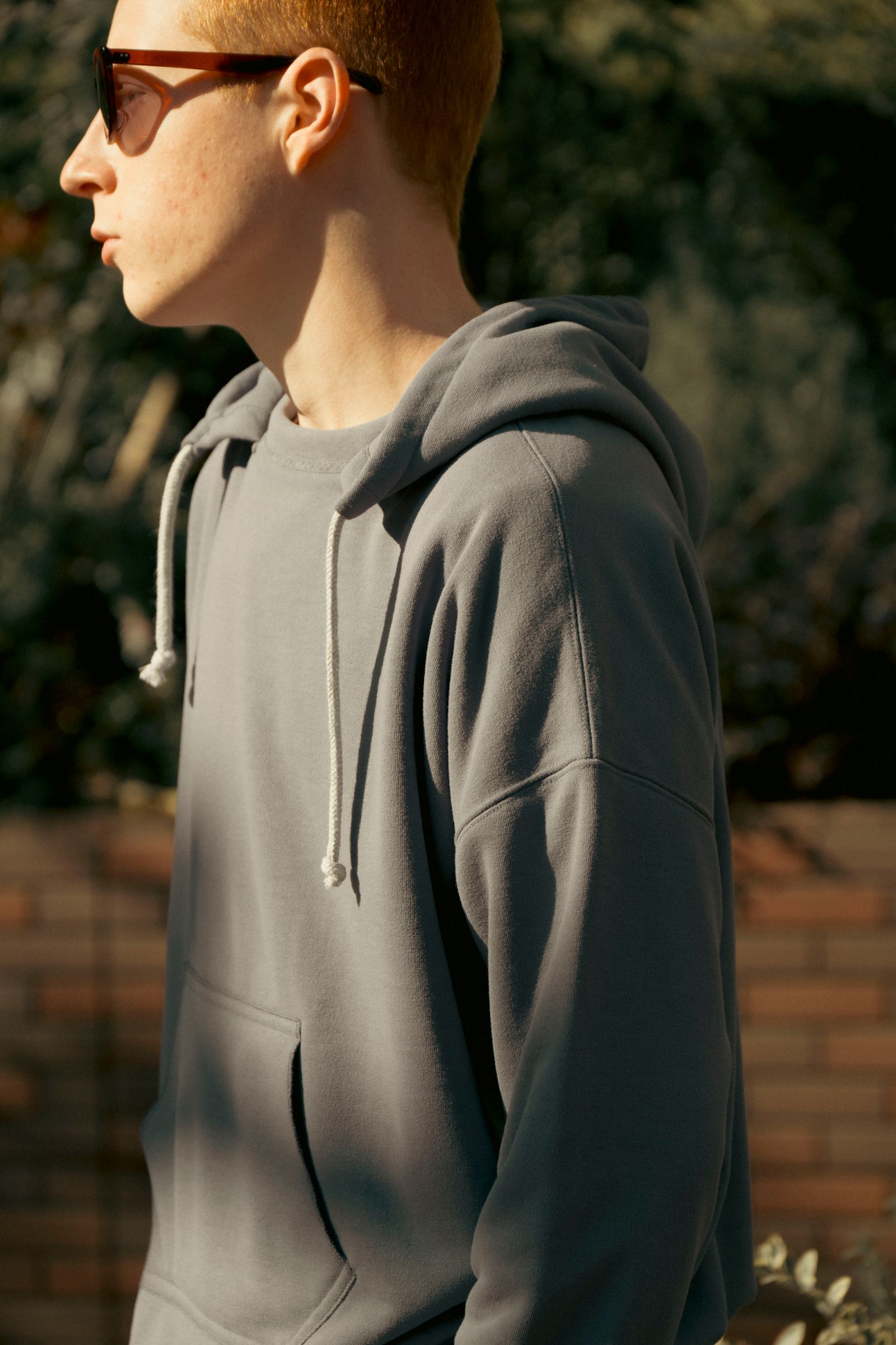ファウンダ 25SS W FACE HOODIE(015FD251011)SMOKE BLUE