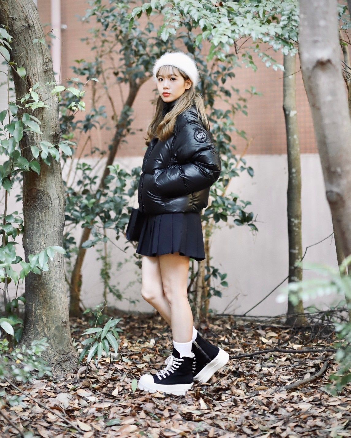 CANADA GOOSE 新作CYPRESS CROPPED PUFFER BLACK LABEL style