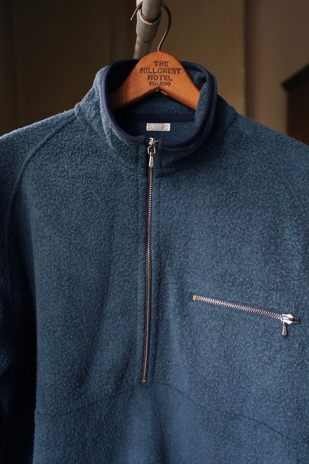 アプレッセ 2026 STYLE2 Vintage Silk Fleece Harf ZIP Jacket(26AAP-01-29)BLUE☆10月17日(土)新作発売！