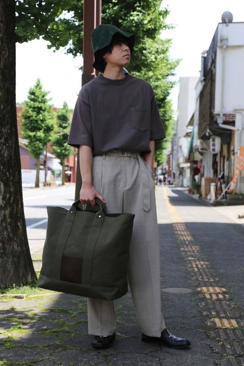 CIOTA スビンコットン10/-度詰め 吊り天竺ポケット付き半袖Tシャツ(CSLM-106M) style. 2021.05.19.