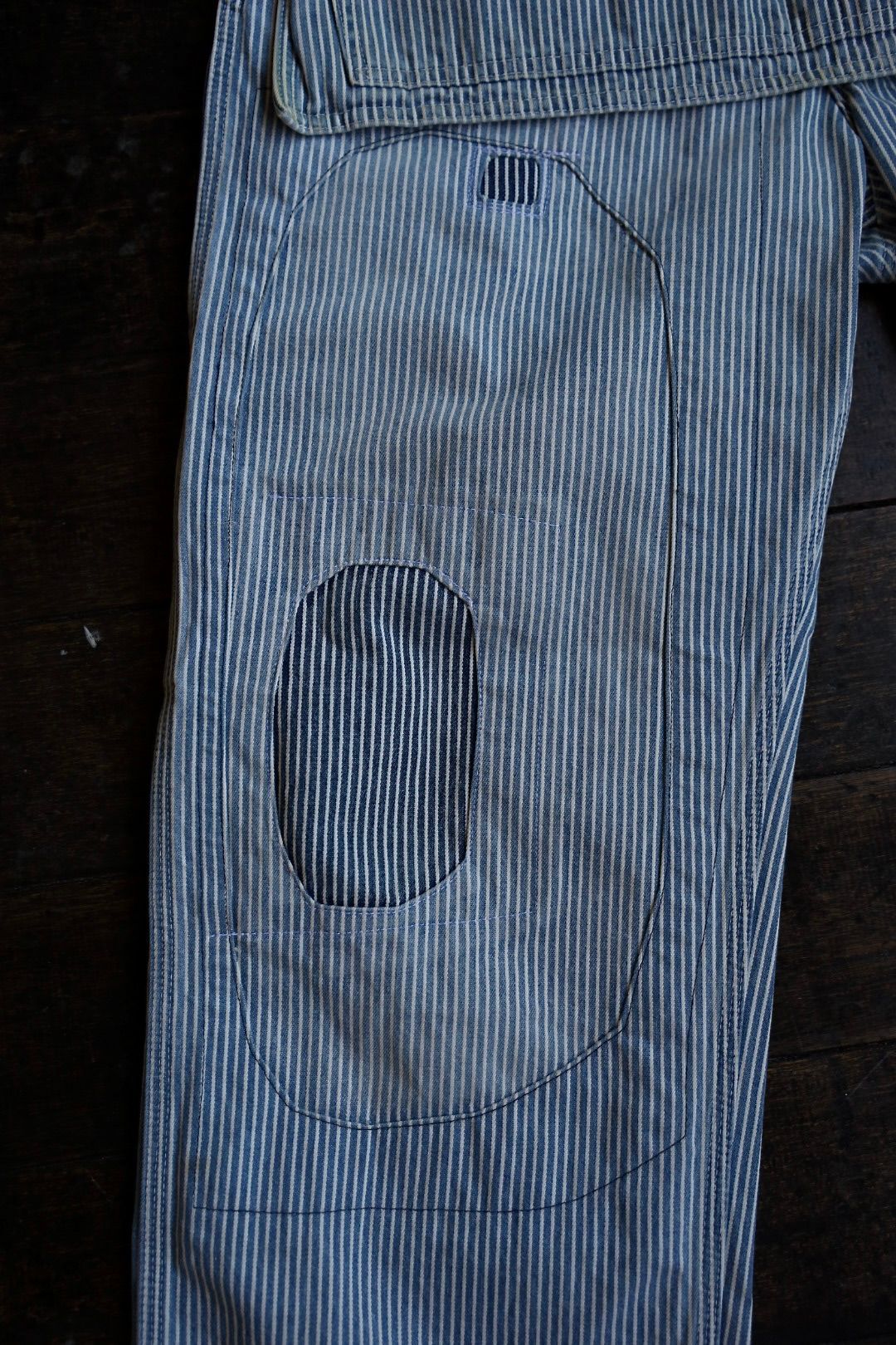 BOW WOW バウワウ HICKORY PAINTER PANTS with SEPARATE APRON(BW251-HPPA)HICKORY STRIPE AGING