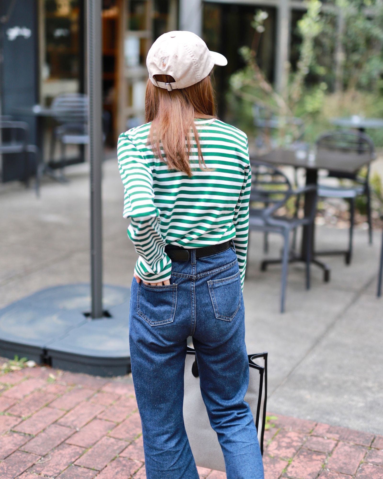 プレイコムデギャルソン ボーダーTシャツ (GREEN/WHITE)☆11月1日(土)再入荷！