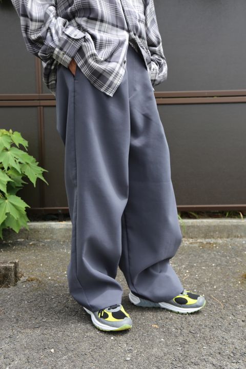 Graphpaper Tencel Check Regular Collar Big Sleeve Shirt"BLACK×GRAY"Style.2020.8.28.
