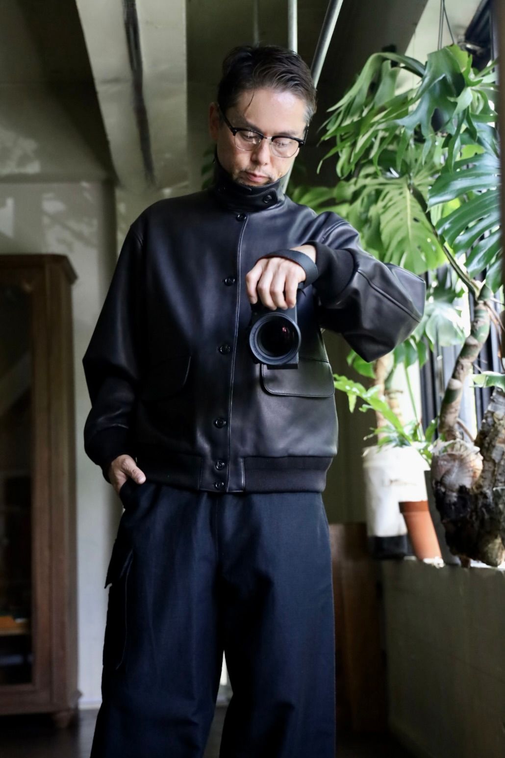 blurhms Lamb Leather Jacketスタイル.2024.8.24.