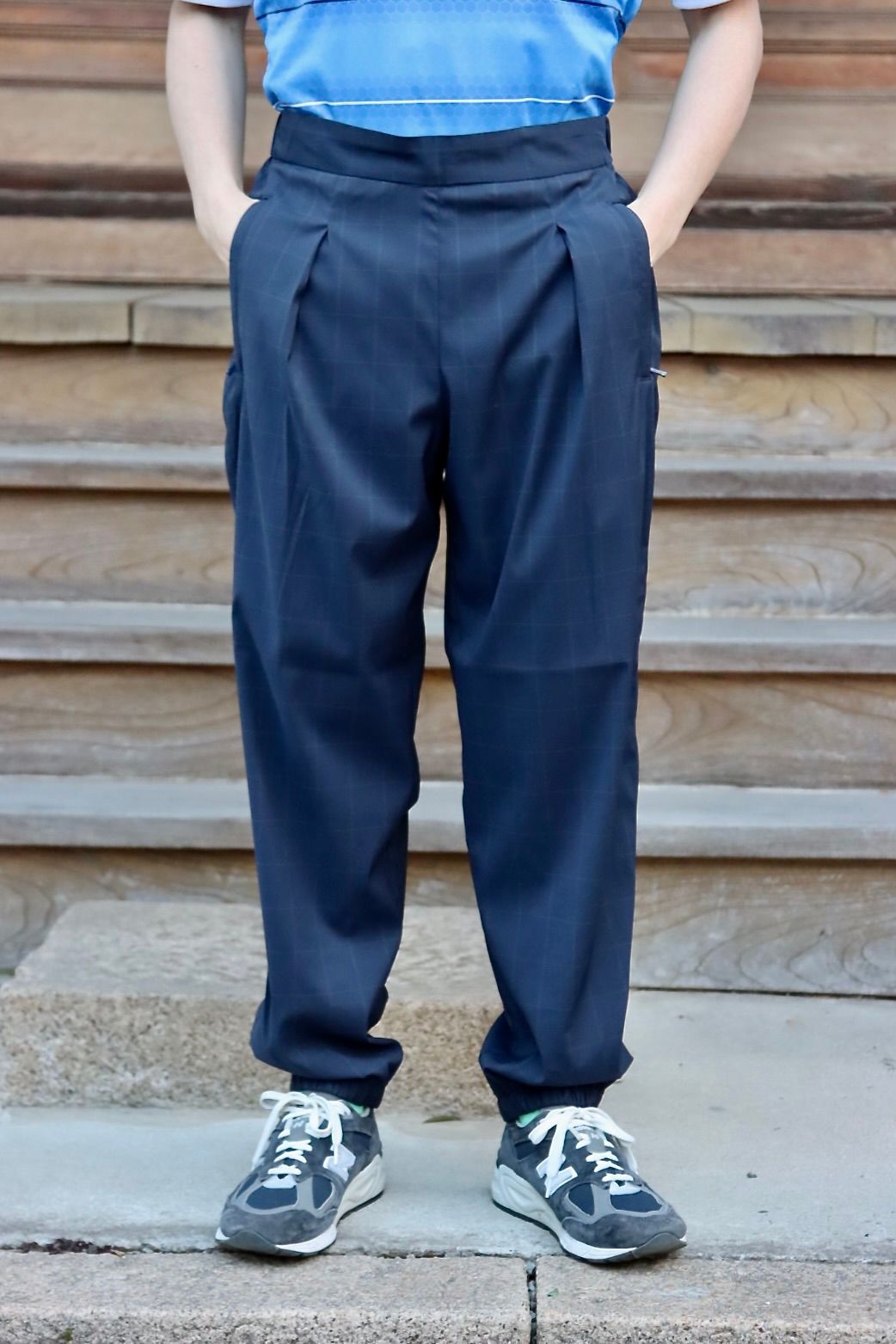 is-ness×NEAT LORO PIANA SPORT FABRICS PANTS"NAVY"イズネス22SS