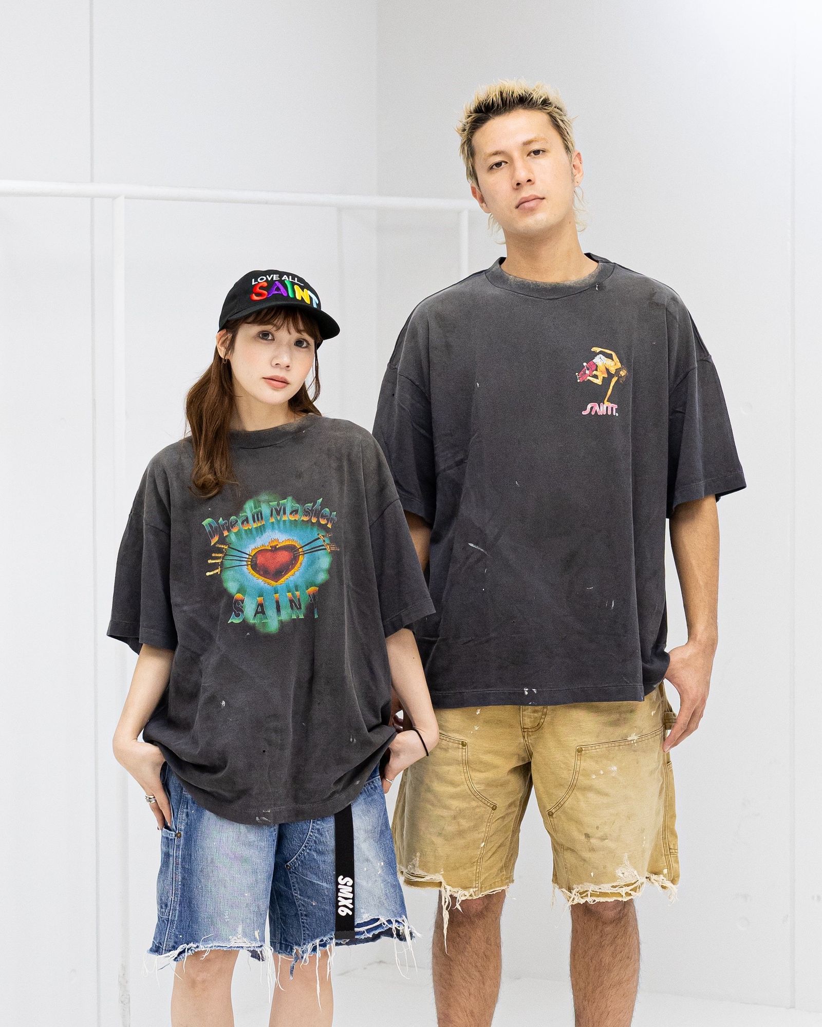 セントマイケル 26SS HEART_SS T-SHIRT(SM-MK8-0000-003)BLACK
