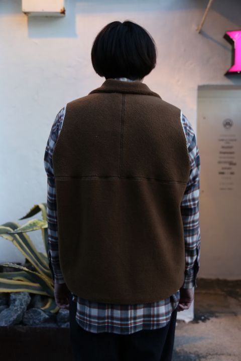 Graphpaper Wool Boa Zip-Up Vest Style.2020.10.2.