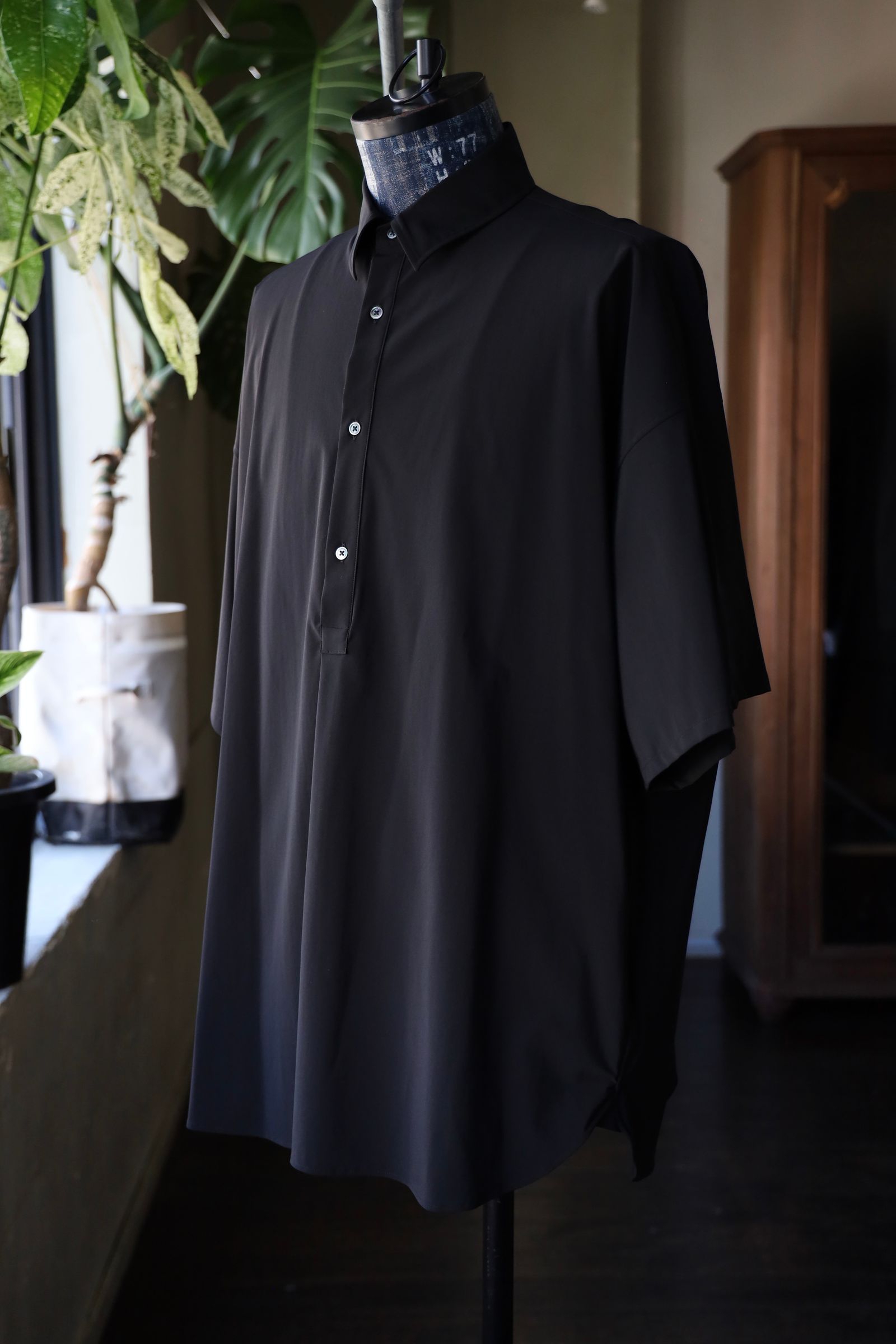グラフペーパー 25SS Flex Tricot S/S Pullover Shirt(GM252-50038)BLACK☆5月3日(土)発売！