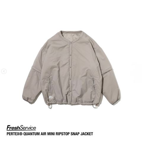 フレッシュサービス PERTEX® QUANTUM AIR MINI RIPSTOP SNAP JACKET(FSC253-30196)BEIGE★10月18日(土)発売！