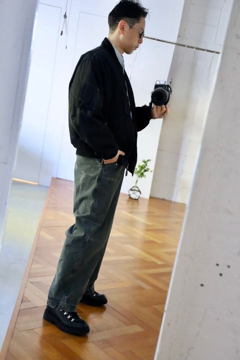 A.PRESSE Vintage Silk Flight Jacketスタイル