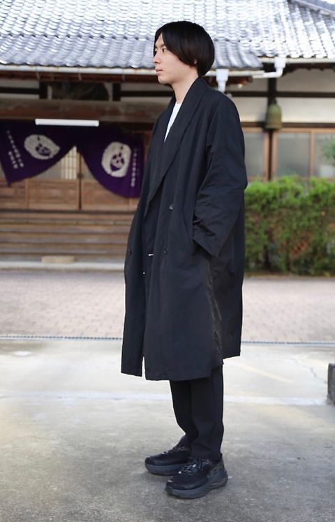 Graphpaper Garment Dyed Shop Coat"BLACK"style.9.22.