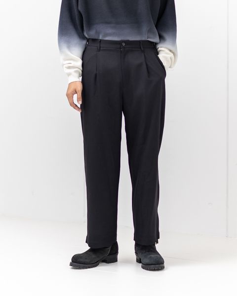 グラフペーパー 25AW Techno Wool Nylon Wide Tapered Trousers(GM253-40316)BLACK☆9月27日(土)発売！